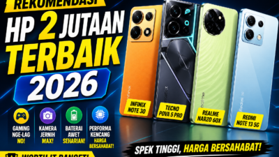 Rekomendasi HP 2 Jutaan Terbaik 2026 Paling Worth It untuk Gaming